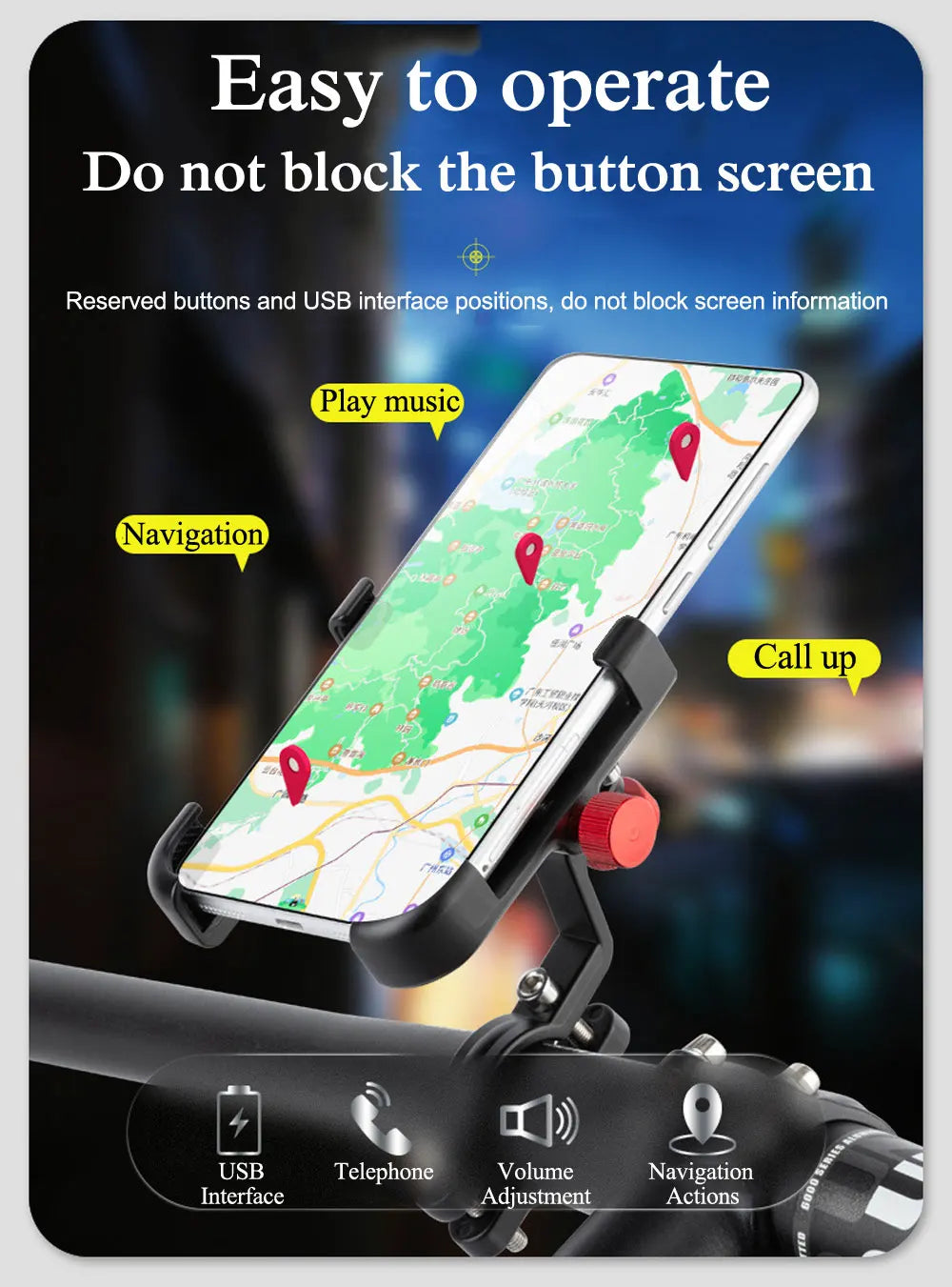 đŽââïž NEWBOLER MTB Phone Mount Stand â 360° Rotatable Aluminum Adjustable Bike Holder | Non-Slip Cycling Bracket đ±