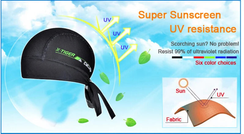 🚴♂️ X-Tiger 100% Polyester Cycling Headwear | Quick-Dry & Breathable MTB Summer Bike Cap Scarf