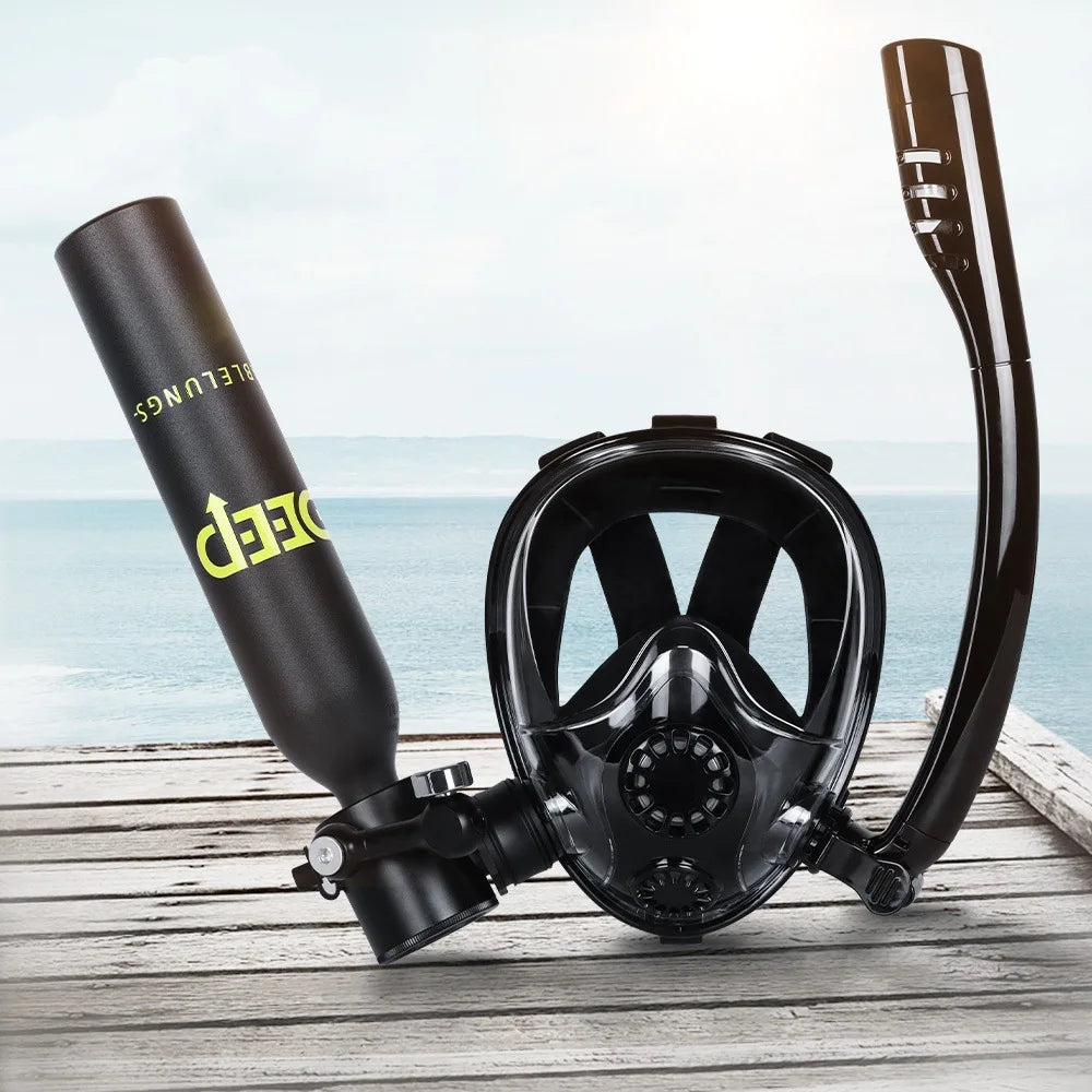 🌊 Mini Scuba Diving Tank with Sub Mask – Portable 0.5L Underwater Breathing Kit for the Whole Family 🏊♂️