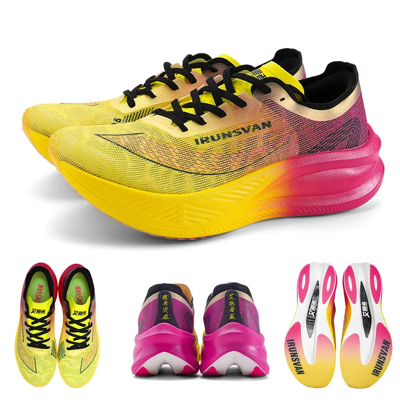 đââïž IRUNSVAN Carbon Plate Marathon Running Shoes - Professional, Ultra-Light, Shock-Absorbing Sneakers for Men đââïž