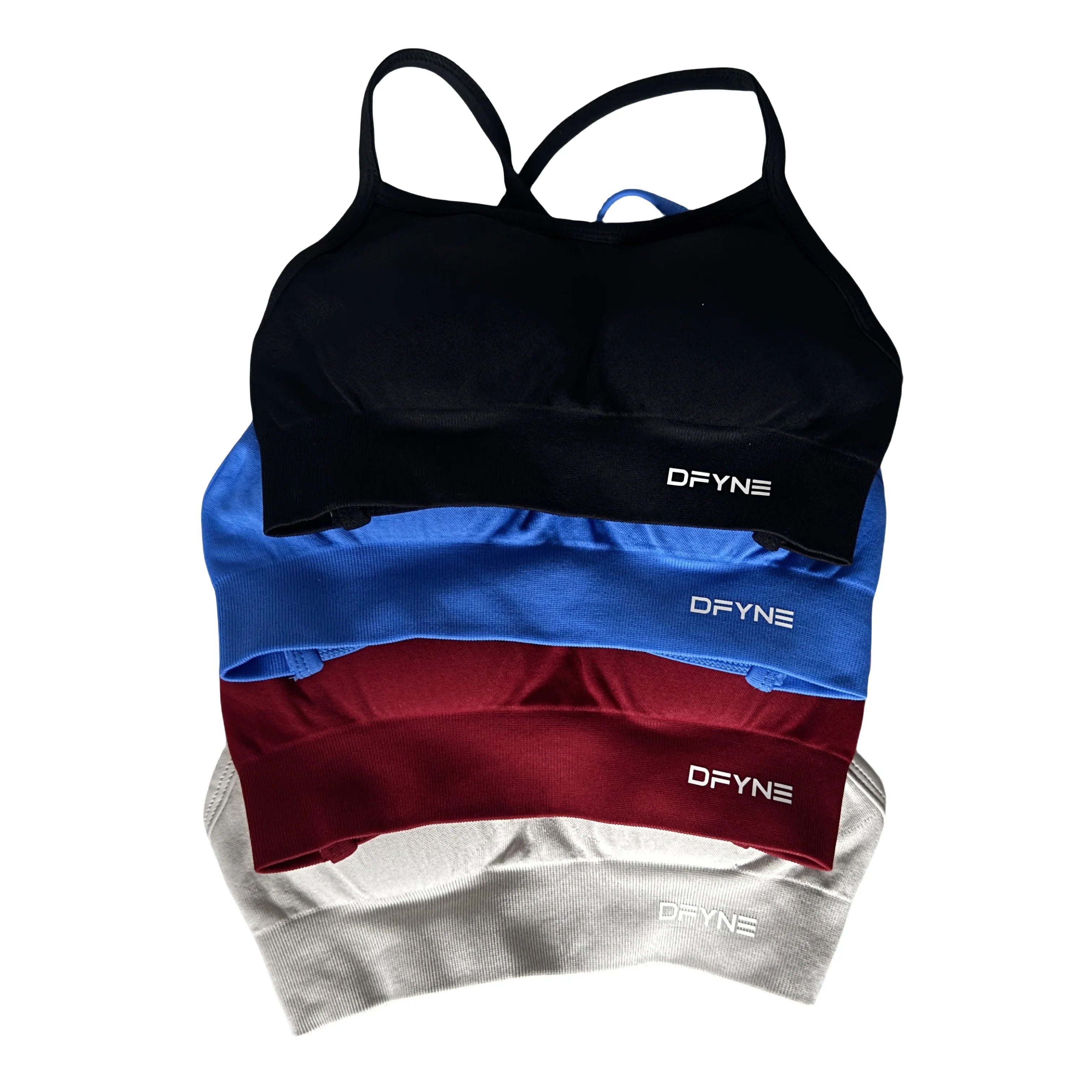 Dynamic Backless Sports Bra With Logo Women Seamless Yoga Top Bra Medium Support Padded Gym Crop Top Stretchy Fitness Sports Top