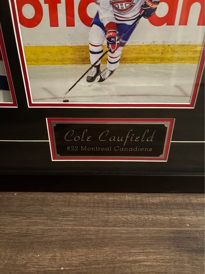Autographed Cole Caufield Montreal Canadiens Framed Jersey – Premium NHL Collectible
