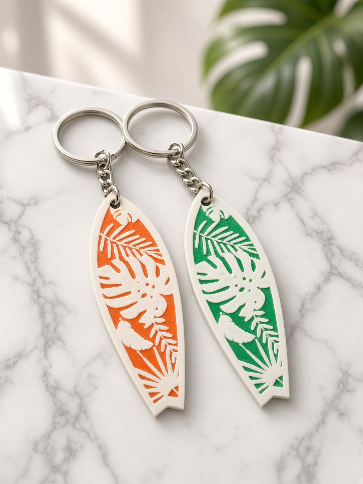 Nature Surfboard Keychain