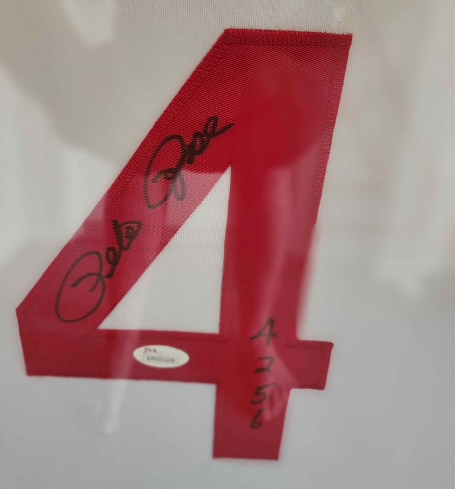 Pete Rose Autographed & Certified Framed Jersey – Legendary Baseball Collectible