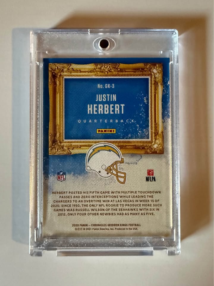 Justin Herbert Football Card Lot – PSA 10 Rookie + Mosaic NFL Debut + Memorabilia Patch /32 | Premium Chargers Collection