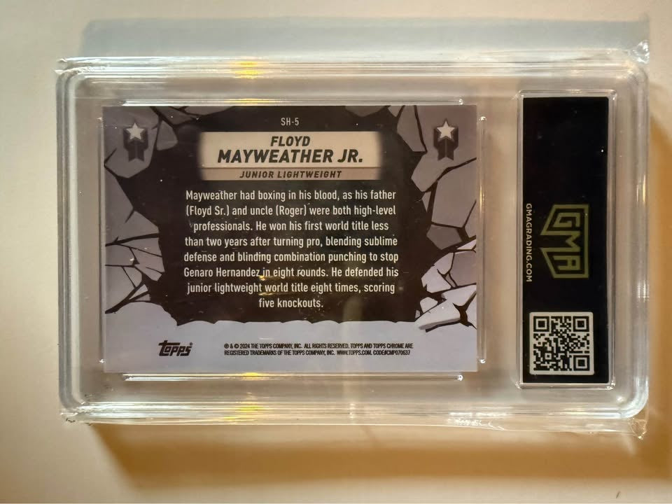 2024 Topps Chrome Floyd Mayweather Jr. Smash Hits Refractor GMA 10 GEM MINT – Premium Boxing Collectible