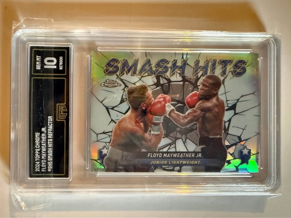 2024 Topps Chrome Floyd Mayweather Jr. Smash Hits Refractor GMA 10 GEM MINT – Premium Boxing Collectible