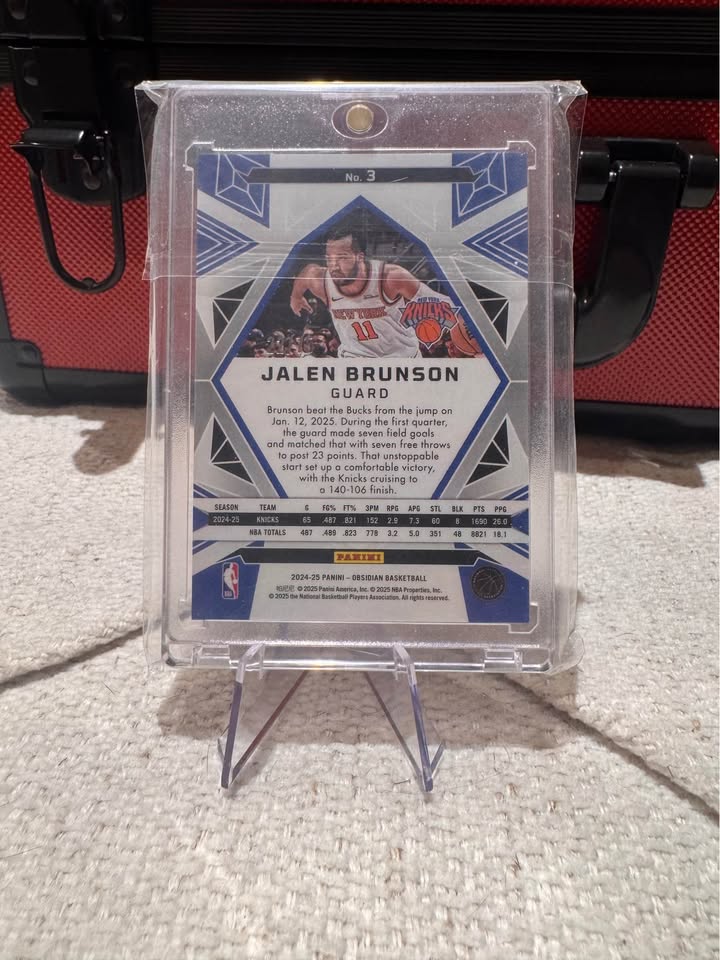 Jalen Brunson /75 Purple Flood Obsidian – Premium NBA Playoff Collectible