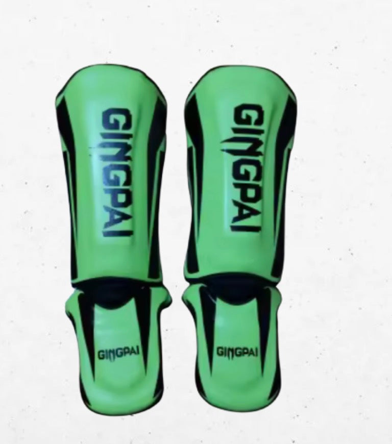🥊 Gingpai Thicker Boxing Shin Guards - Superior Protection for Kickboxing and MMA 🥊