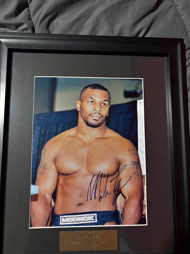 Mike Tyson framed collectible