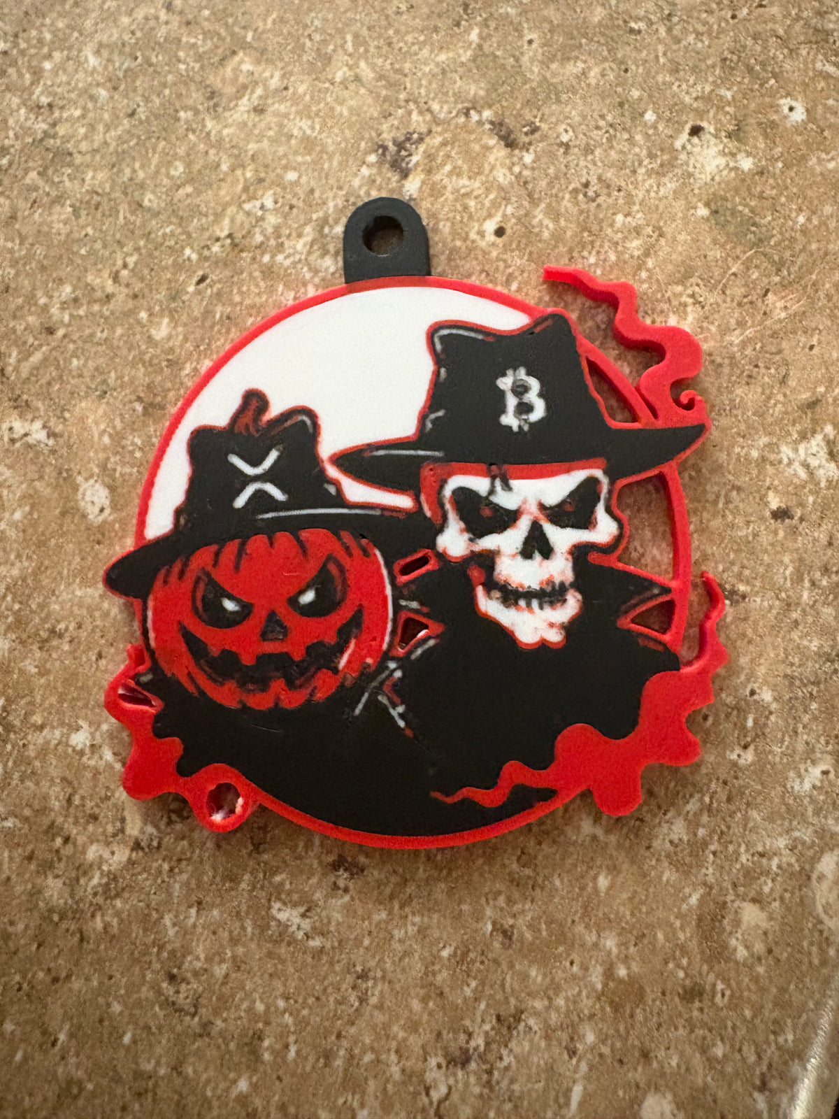 Halloween XRP & BITCOIN KEYCHAIN