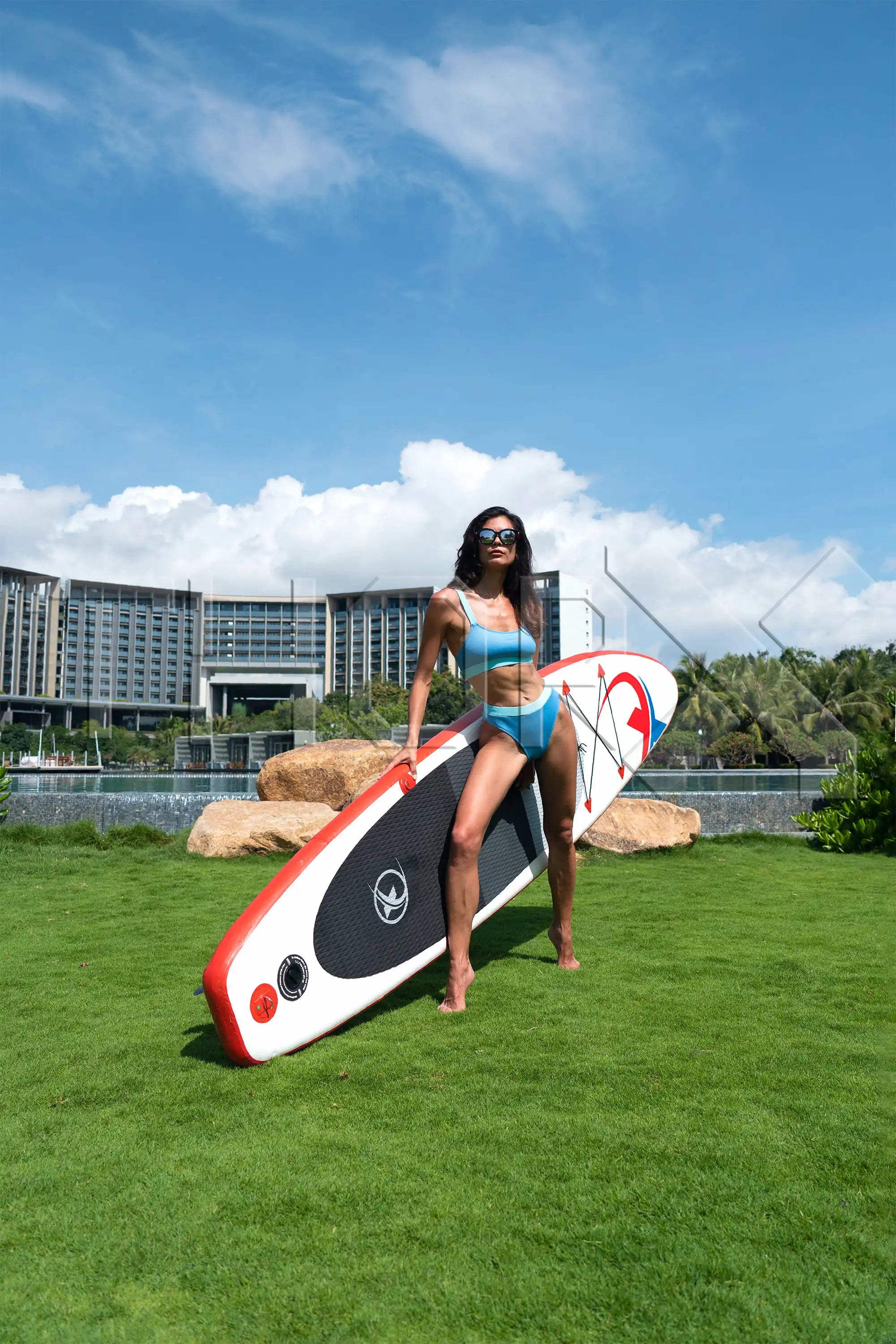 🏄‍♀️ Inflatable SUP305 Stand Up Paddle Board | Non-Slip Surfboard for All Skill Levels | Includes Paddle, Fin, Waterproof Bag & Air Pump