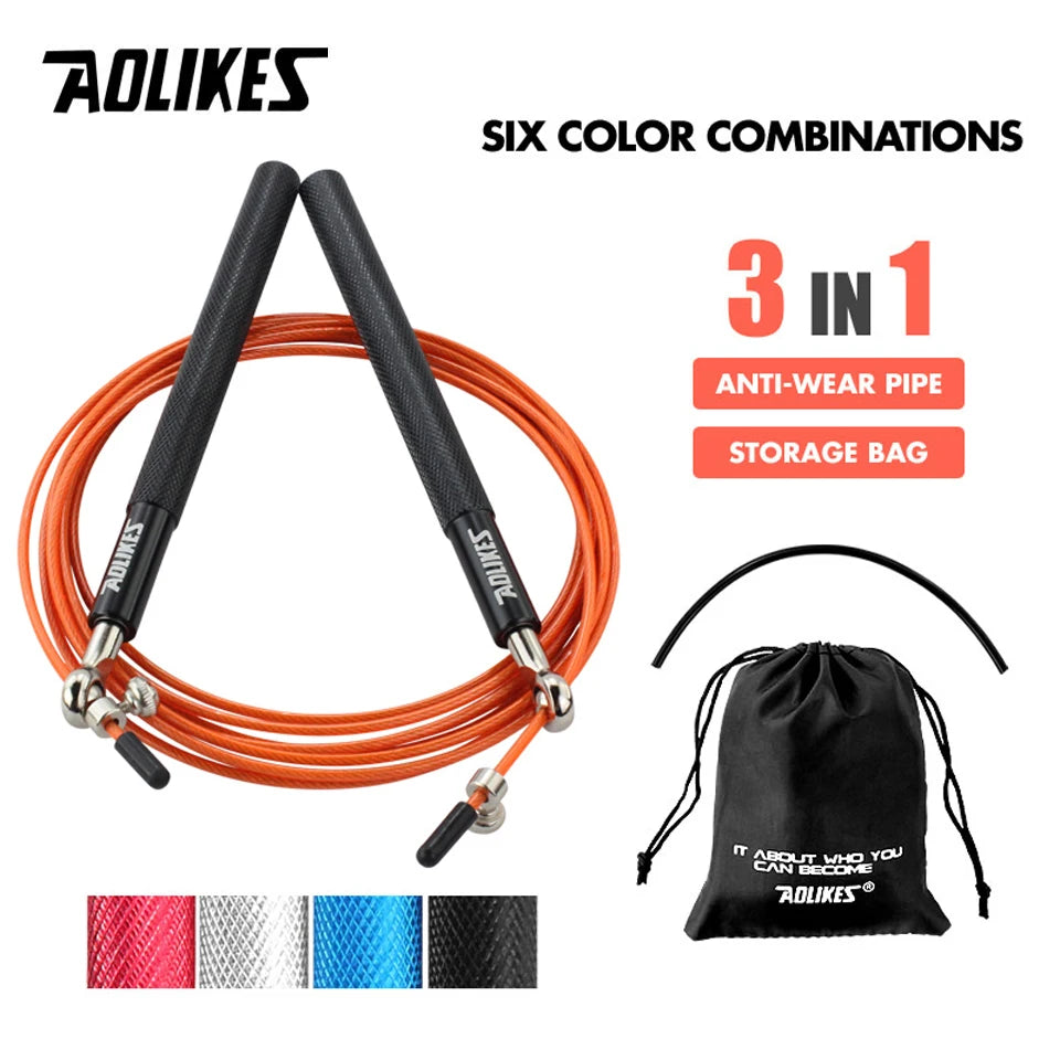 🏋️‍♂️ AOLIKES Crossfit Speed Jump Rope - Professional Skipping Rope for MMA, Boxing, and Fitness 🏋️‍♂️