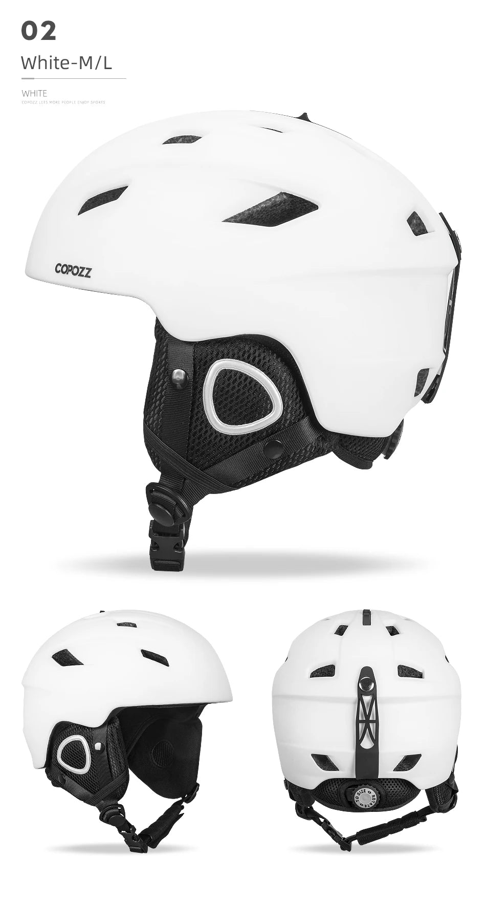 ❄️ Copozz Ski Helmet | Half-Coverage Snowboard & Moto Safety Helmet | Winter Warm Helmet for Men, Women, Adults & Kids