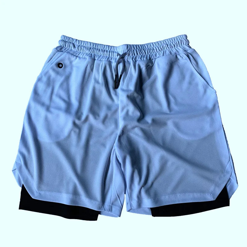 2024 Newest Running Shorts Men 2 in 1 Training Gym Shorts Fitness Men Joggers Jogging Summer Sports Shorts Workout Short Pants