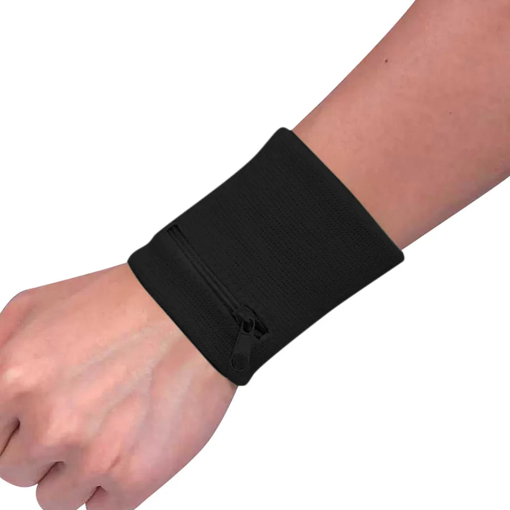 Unisex Zipper Wrist Wallet Pouch – Sports Arm Band Bag for MP3, Keys, Cards & More