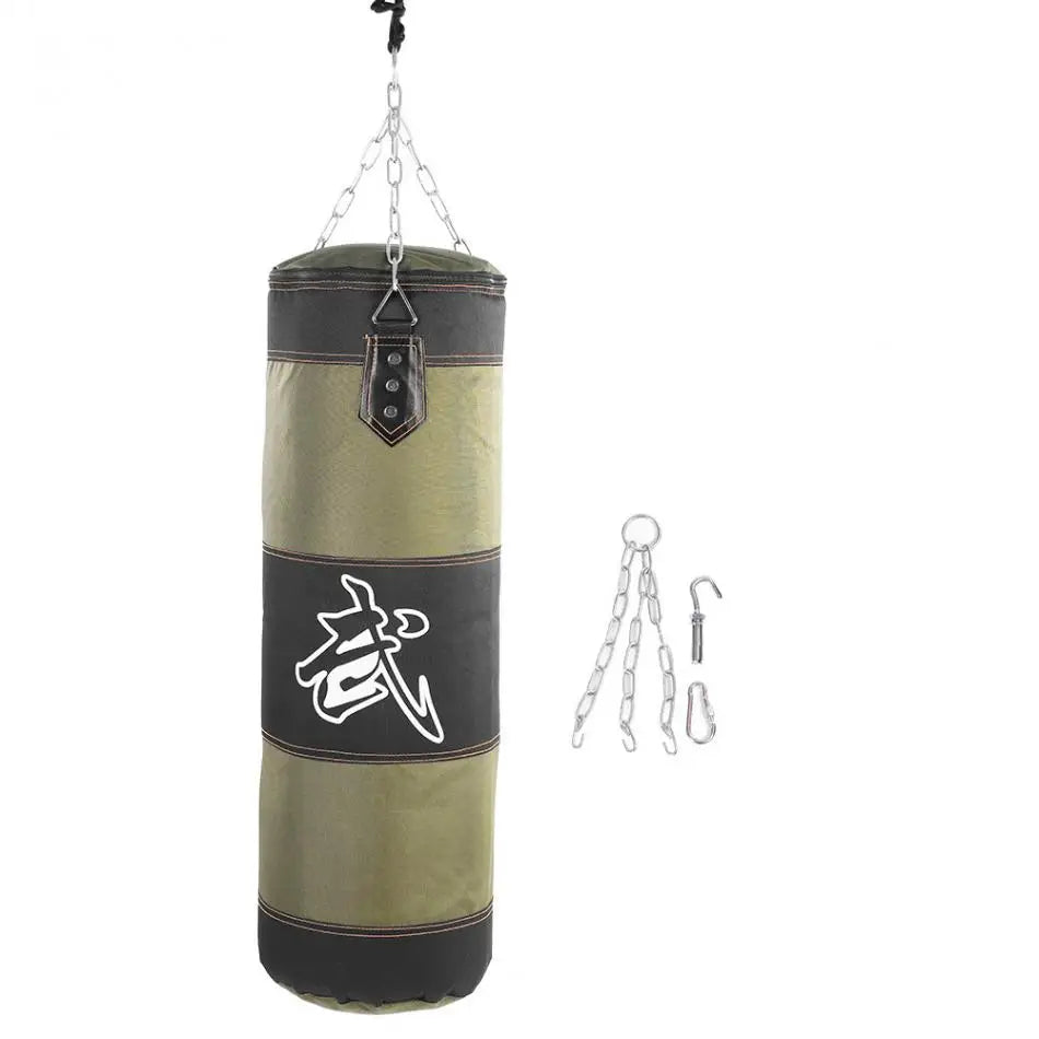 Heavy-Duty Hanging Boxing Sandbag Set – Ideal for Boxing, Kickboxing, and Karate Training – Includes Gloves & Wrist Guard 🥊