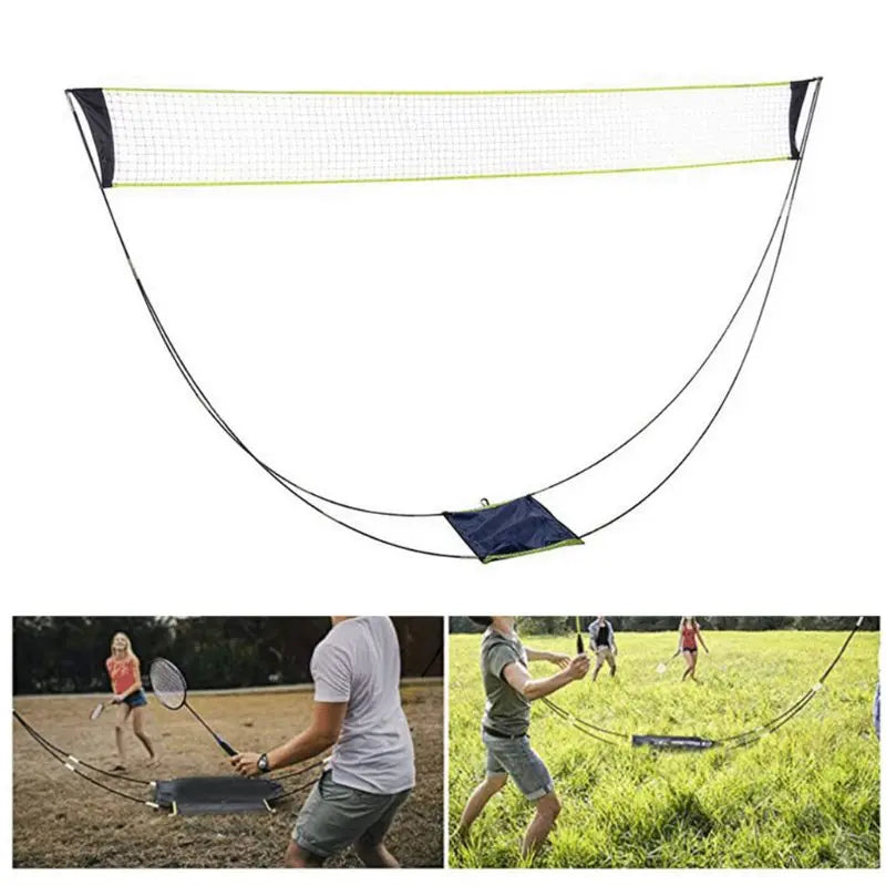 Portable Badminton Net with Stand Carry Bag - Versatile Folding Net for Volleyball, Tennis, and Badminton