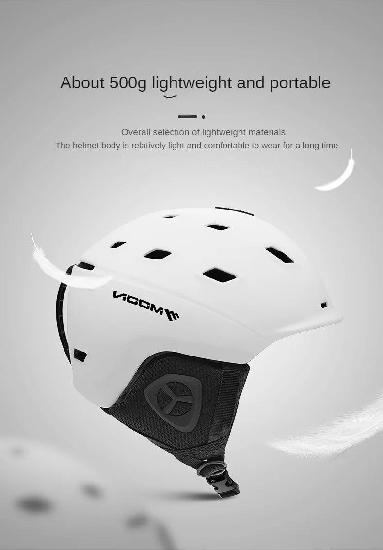 ⛷️ MOON Body Molding Ski Helmet | Professional Protective Cap for Outdoor Skiing | Sports Equipment