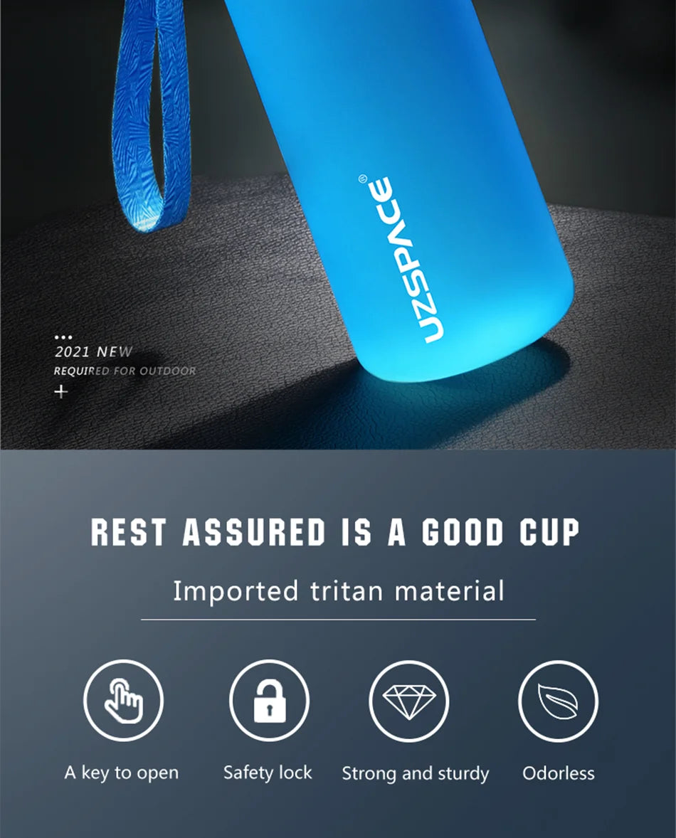 BPA-Free Sports Water Bottle | 500ml Tritan Frosted Plastic | Leakproof with Shaker & Tea Filter | Perfect for Gym & Travel