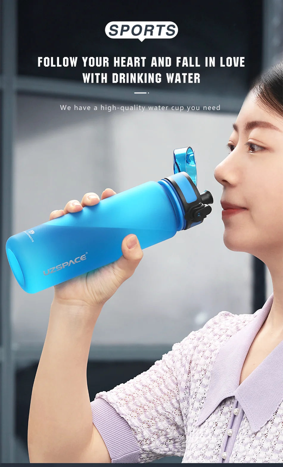 BPA-Free Sports Water Bottle | 500ml Tritan Frosted Plastic | Leakproof with Shaker & Tea Filter | Perfect for Gym & Travel