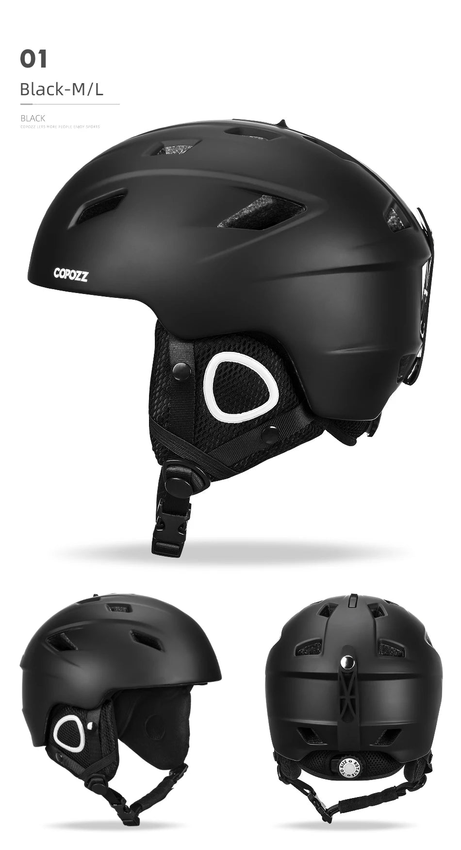 ❄️ Copozz Ski Helmet | Half-Coverage Snowboard & Moto Safety Helmet | Winter Warm Helmet for Men, Women, Adults & Kids