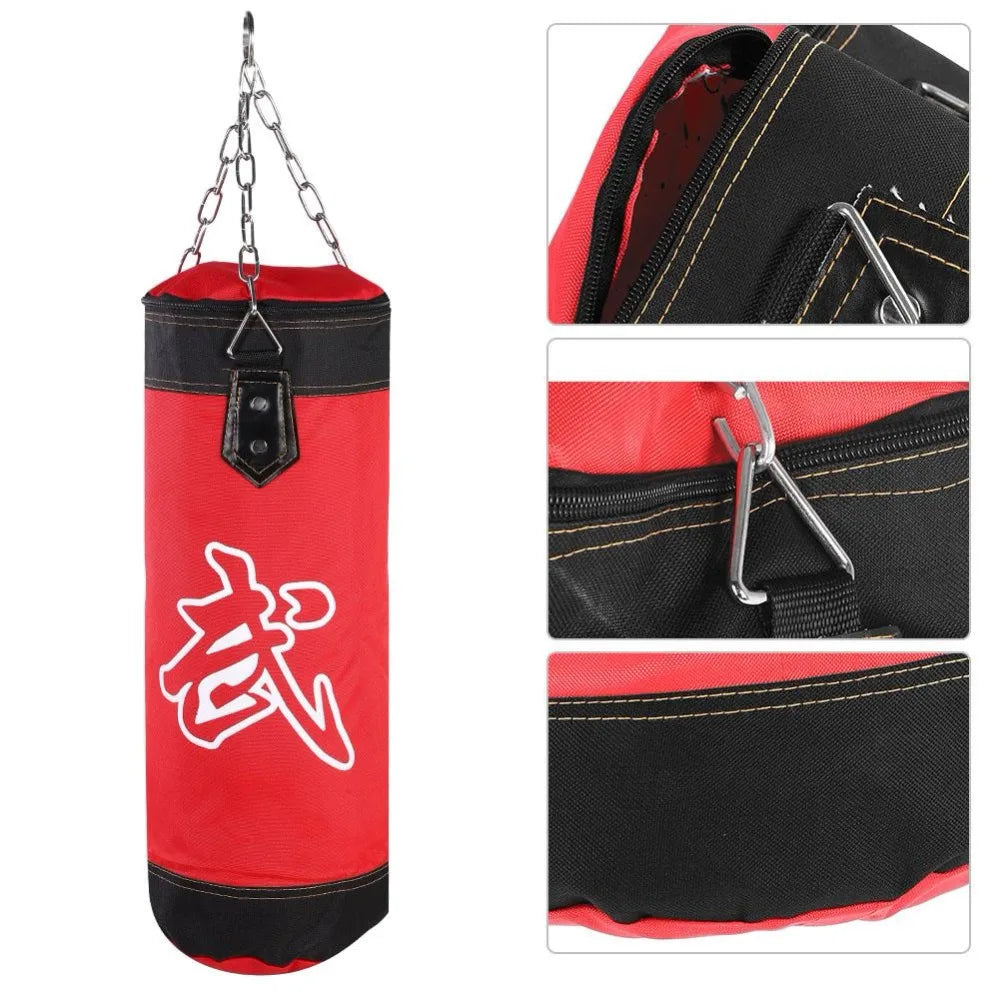 Heavy-Duty Hanging Boxing Sandbag Set – Ideal for Boxing, Kickboxing, and Karate Training – Includes Gloves & Wrist Guard 🥊