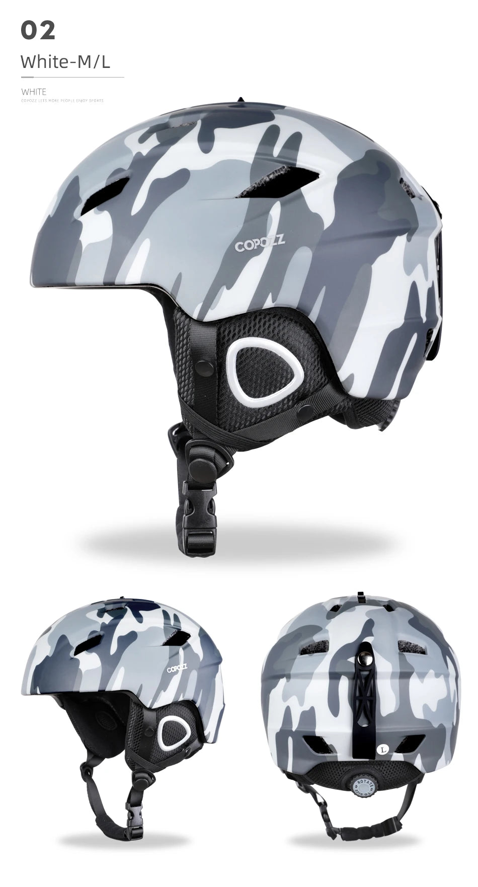 ❄️ Copozz Ski Helmet | Half-Coverage Snowboard & Moto Safety Helmet | Winter Warm Helmet for Men, Women, Adults & Kids