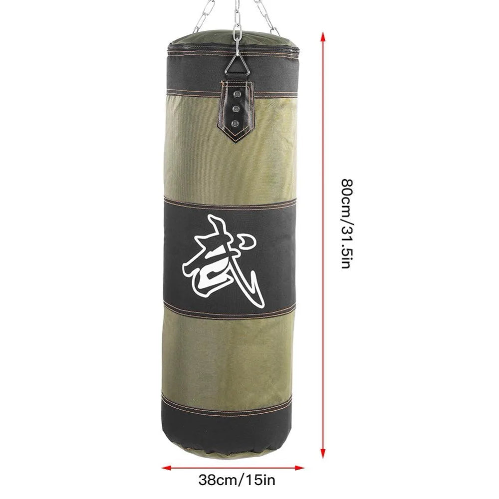 Heavy-Duty Hanging Boxing Sandbag Set – Ideal for Boxing, Kickboxing, and Karate Training – Includes Gloves & Wrist Guard 🥊