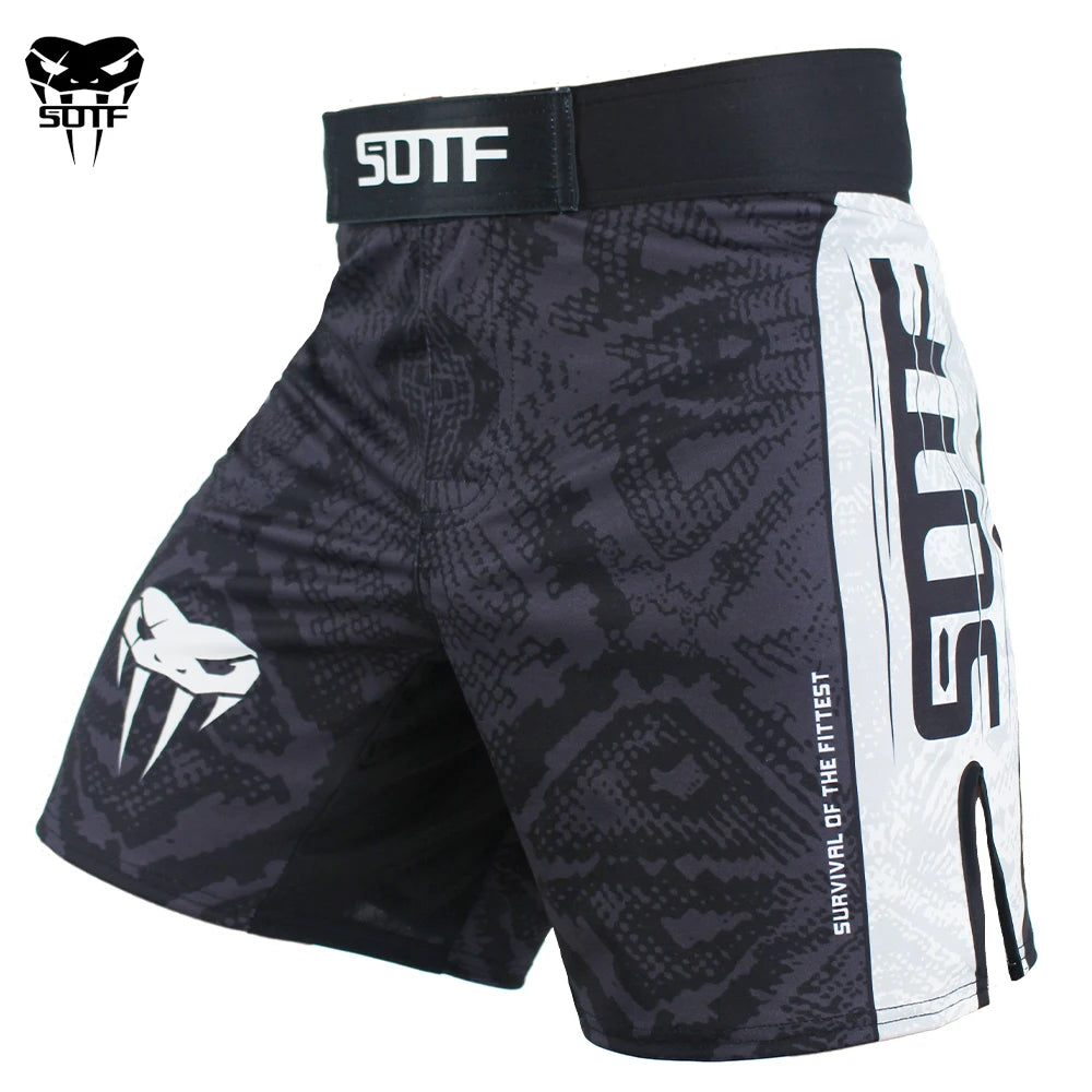 🐍 Snake Scale Fitness MMA Boxing Shorts | Ferocious Tiger Muay Thai Fight Shorts | Breathable Kickboxing Gear