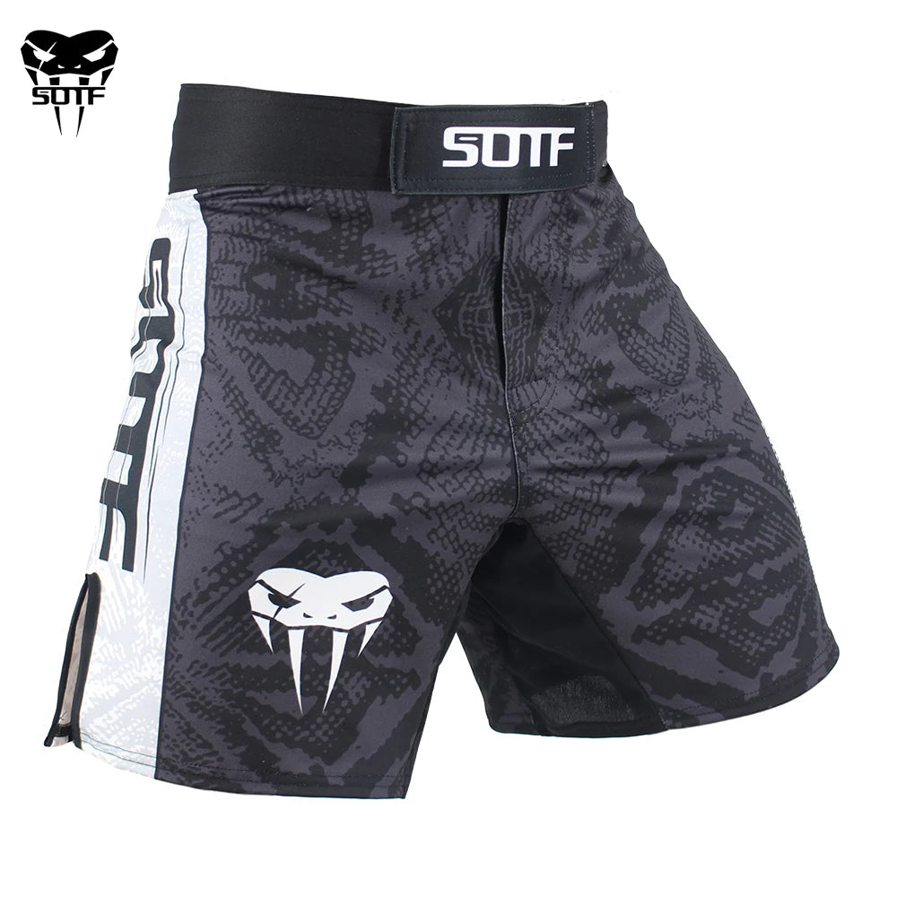 🐍 Snake Scale Fitness MMA Boxing Shorts | Ferocious Tiger Muay Thai Fight Shorts | Breathable Kickboxing Gear