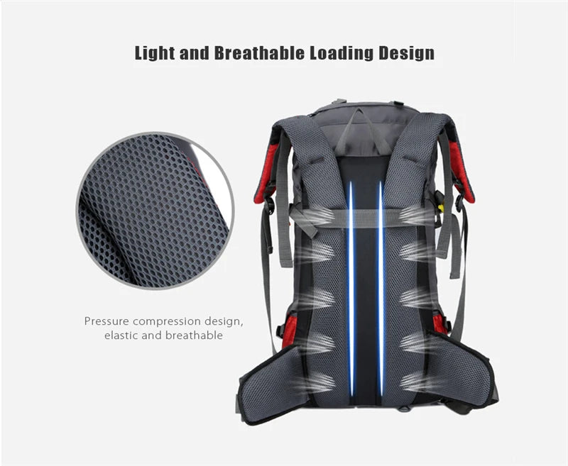 🎒 Multi-Purpose Outdoor Travel Backpack | 60L Big Capacity Rucksack | Ideal for Climbing, Hiking & Camping