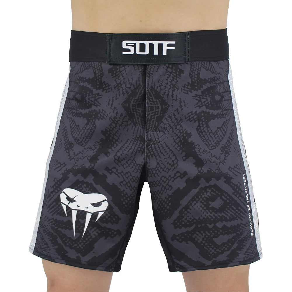 🐍 Snake Scale Fitness MMA Boxing Shorts | Ferocious Tiger Muay Thai Fight Shorts | Breathable Kickboxing Gear