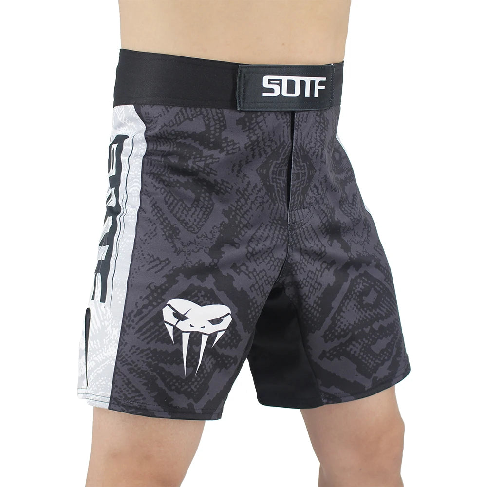 🐍 Snake Scale Fitness MMA Boxing Shorts | Ferocious Tiger Muay Thai Fight Shorts | Breathable Kickboxing Gear