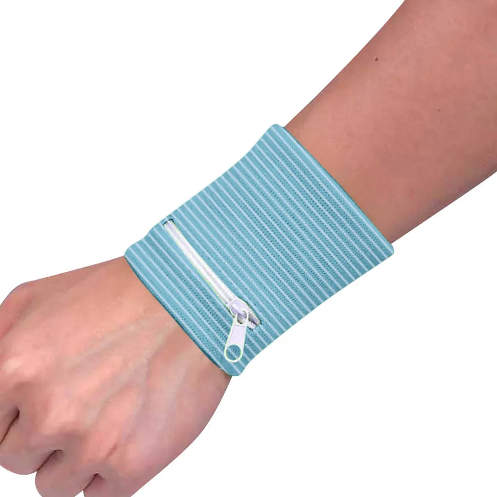 Unisex Zipper Wrist Wallet Pouch – Sports Arm Band Bag for MP3, Keys, Cards & More