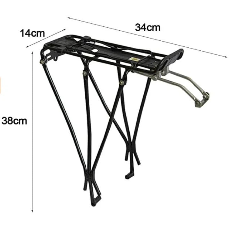 🚲 Aluminum Alloy Bicycle Rack – Rear Luggage Carrier for MTB | Disc Brake & V-Brake Compatible 🌟