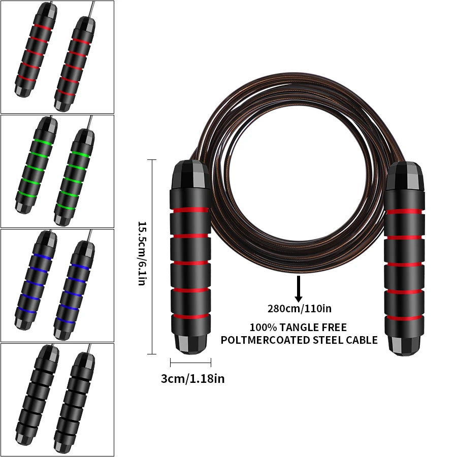 Rapid Speed Jump Rope: Adjustable Steel Wire Skipping Rope for High-Intensity Workouts