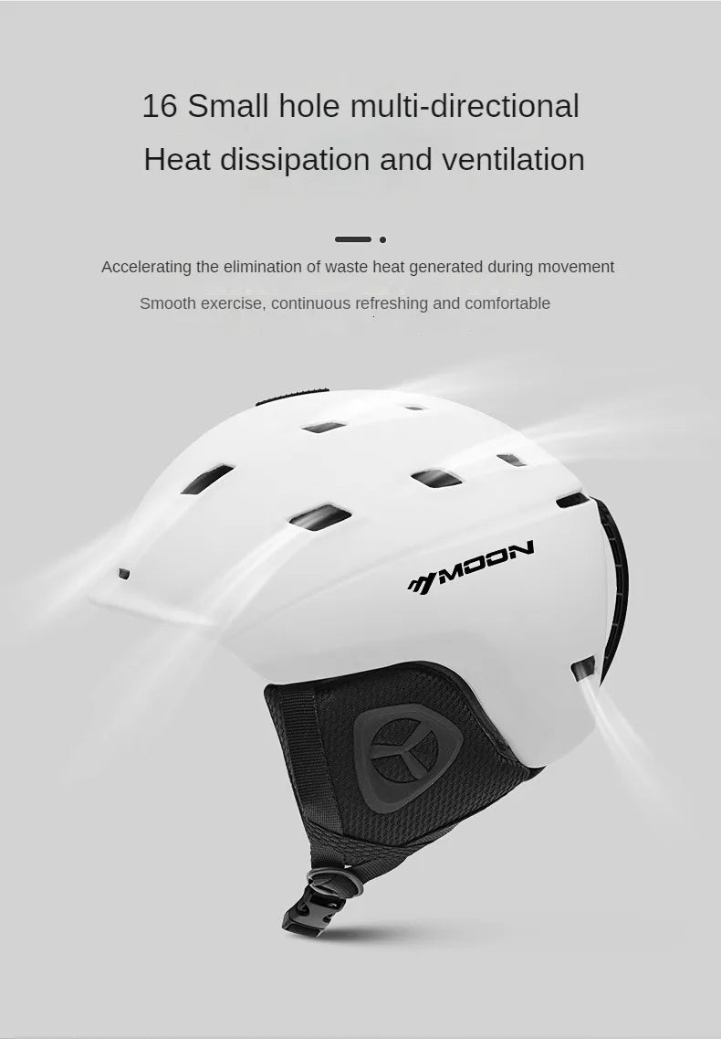 ⛷️ MOON Body Molding Ski Helmet | Professional Protective Cap for Outdoor Skiing | Sports Equipment