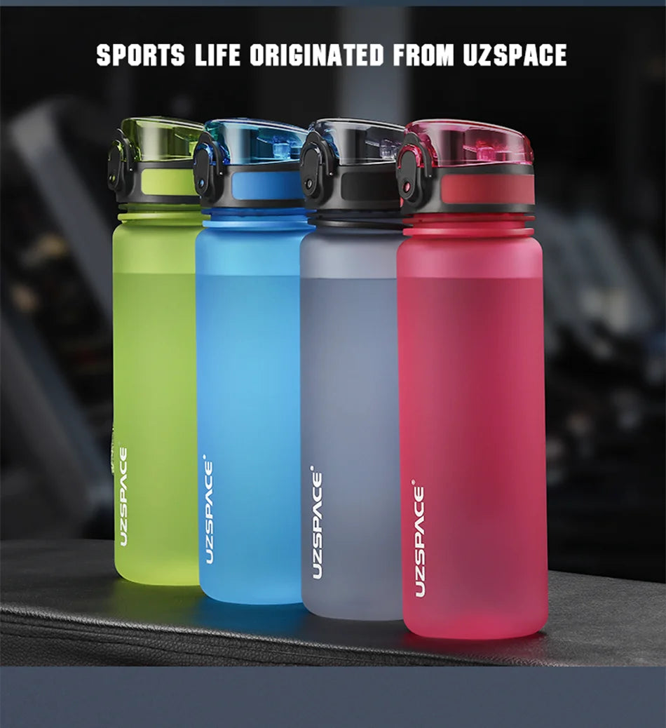 BPA-Free Sports Water Bottle | 500ml Tritan Frosted Plastic | Leakproof with Shaker & Tea Filter | Perfect for Gym & Travel