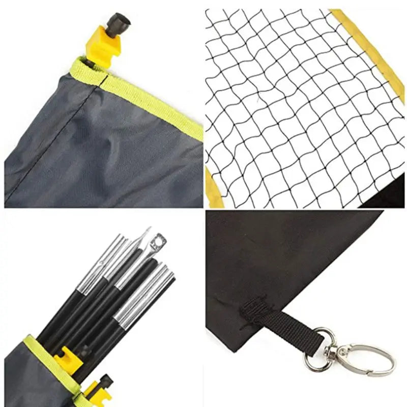 Portable Badminton Net with Stand Carry Bag - Versatile Folding Net for Volleyball, Tennis, and Badminton