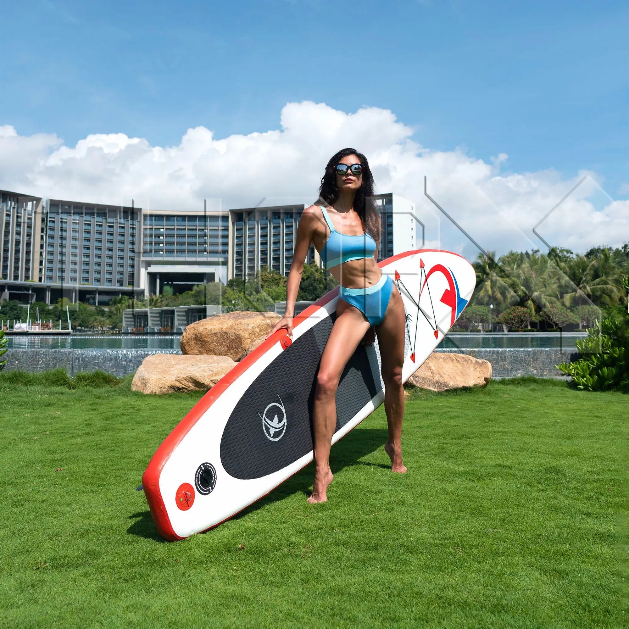 🏄‍♀️ Inflatable SUP305 Stand Up Paddle Board | Non-Slip Surfboard for All Skill Levels | Includes Paddle, Fin, Waterproof Bag & Air Pump