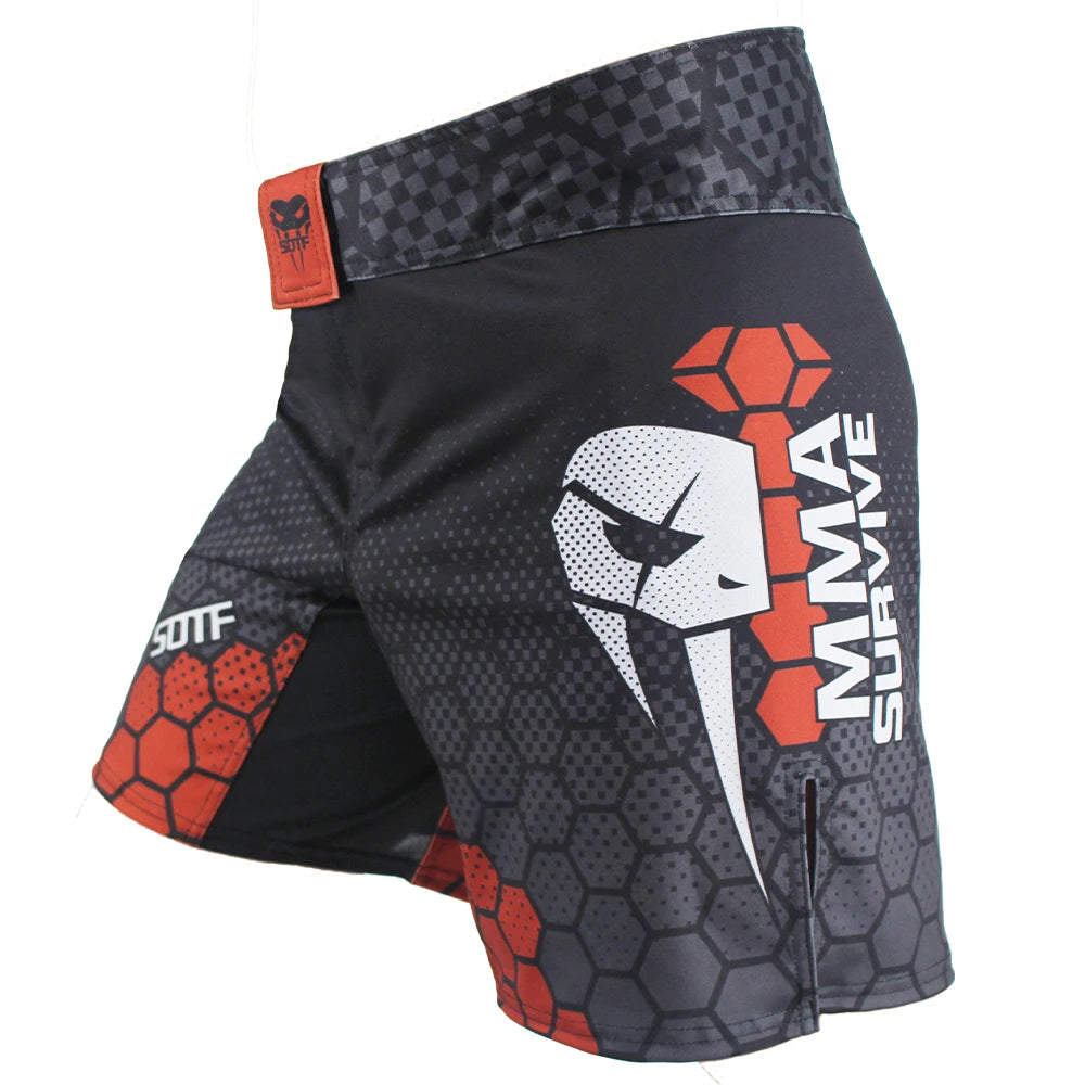 🐍 Snake Scale Fitness MMA Boxing Shorts | Ferocious Tiger Muay Thai Fight Shorts | Breathable Kickboxing Gear