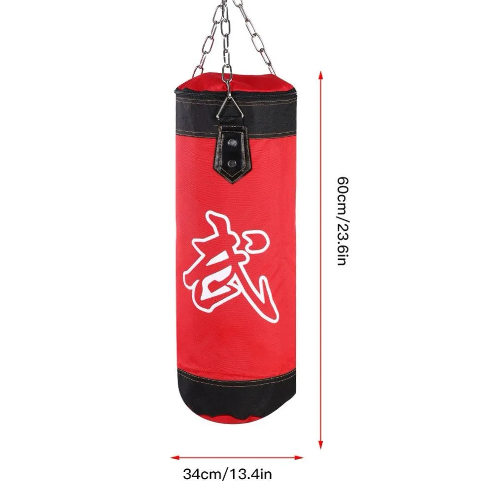 Heavy-Duty Hanging Boxing Sandbag Set – Ideal for Boxing, Kickboxing, and Karate Training – Includes Gloves & Wrist Guard 🥊