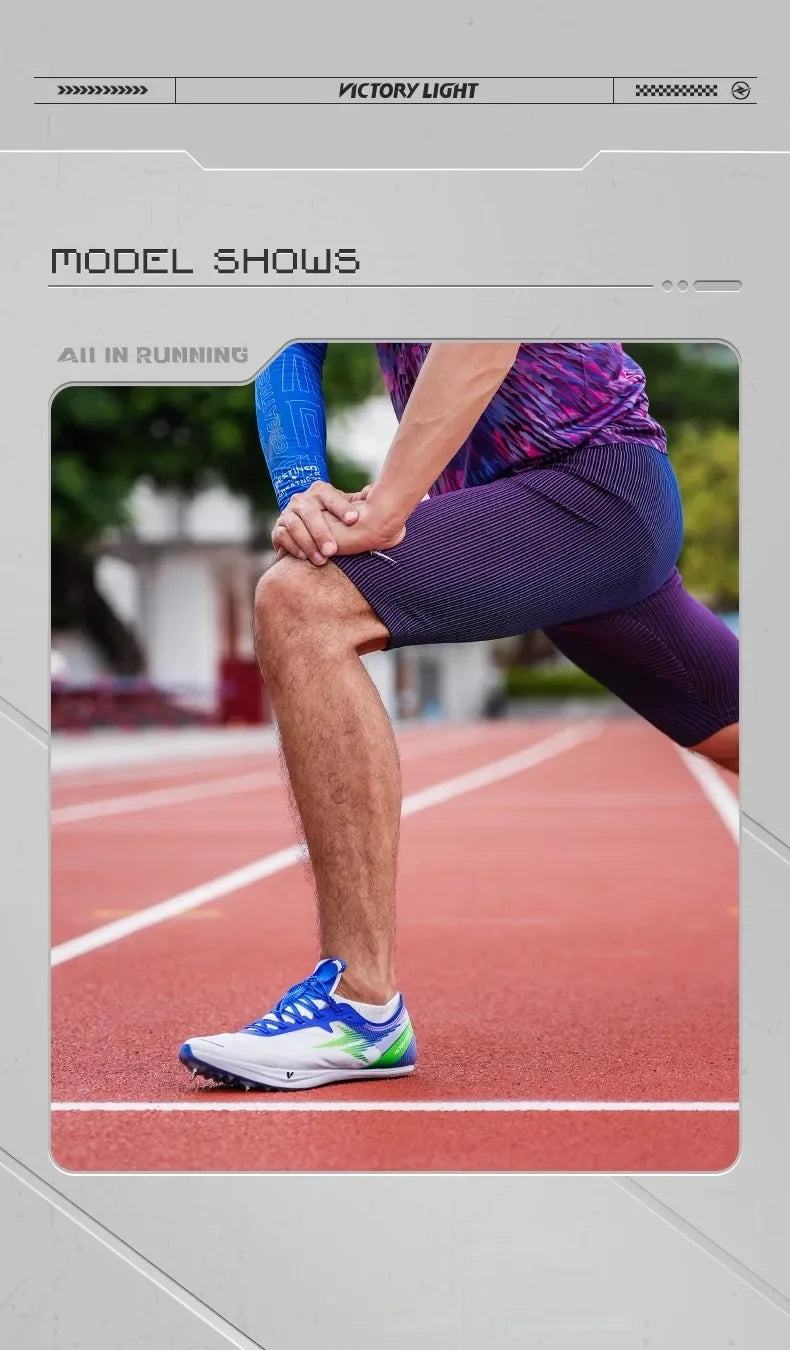 Victory Light Platform Carbon Plate Sprint Spikes | 6-Spike Track & Field Shoes for Mid & Long Distance, Long Jump