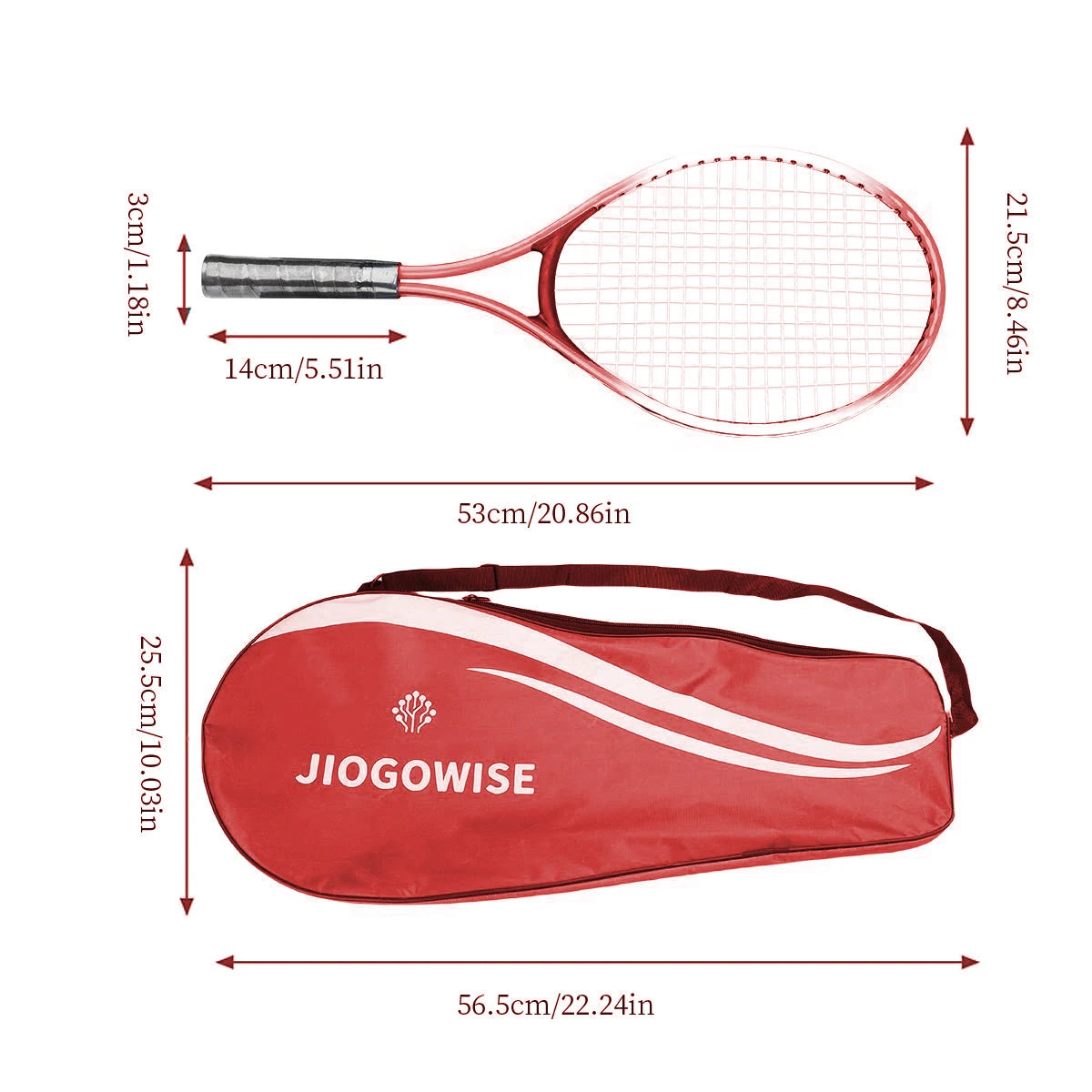 2PCS Tennis Racket Set with Bag – Perfect for Beginners & Youth Training