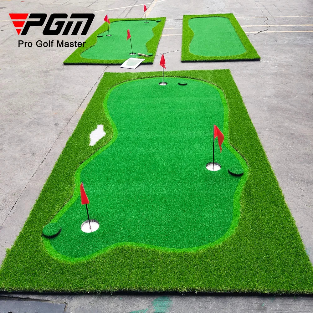 PGM 3-Hole Indoor Golf Putting Green – 100x300cm Training Mat for Home & Outdoor Practice!