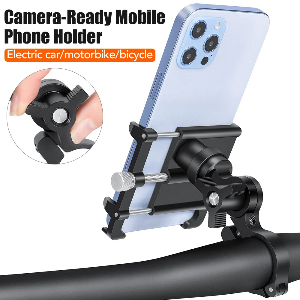 🚴‍♂️ NEWBOLER MTB Phone Mount Stand – 360° Rotatable Aluminum Adjustable Bike Holder | Non-Slip Cycling Bracket 📱