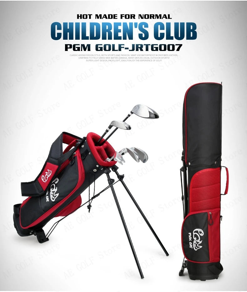 PGM Kids Golf Club Set (3-12 Years) | Complete Beginner's Kit with Wood, Iron, Putter & Bag