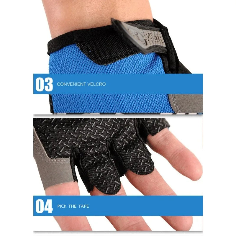 💪 Fingerless Gym Training Gloves for Men & Women – Anti-Slip Cycling, Fitness, Motorcycle, and MTB Gloves 💪