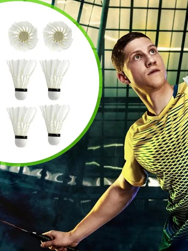 12-Pack Goose Feather Badminton Shuttlecocks Set